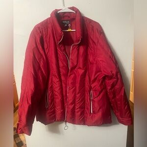 Style & Co Red Puffer Winter Jacket Size 20